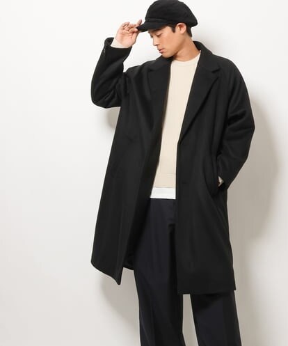 KHUAV04139 a.v.v MEN 【S-XXL】ワイドシルエットチェスターコート