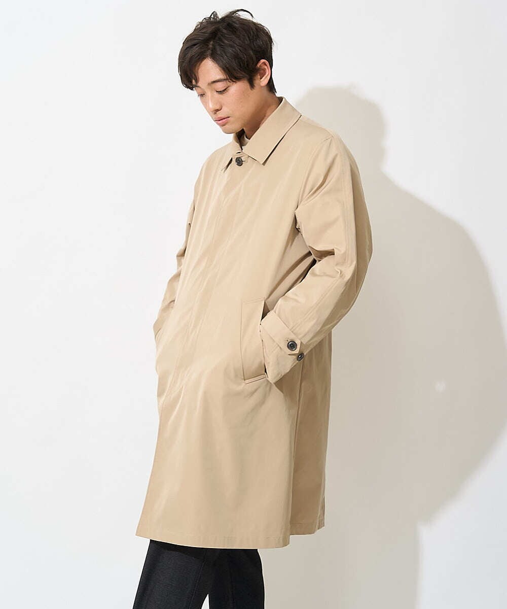 KHUEV01149 a.v.v MEN(アー・ヴェ・ヴェ) 【ON/OFF兼用】ステンカラーコート ベージュ