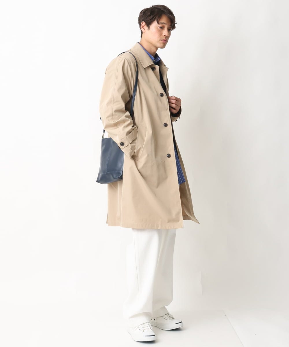 KHUEV01149 a.v.v MEN(アー・ヴェ・ヴェ) 【ON/OFF兼用】ステンカラーコート ベージュ