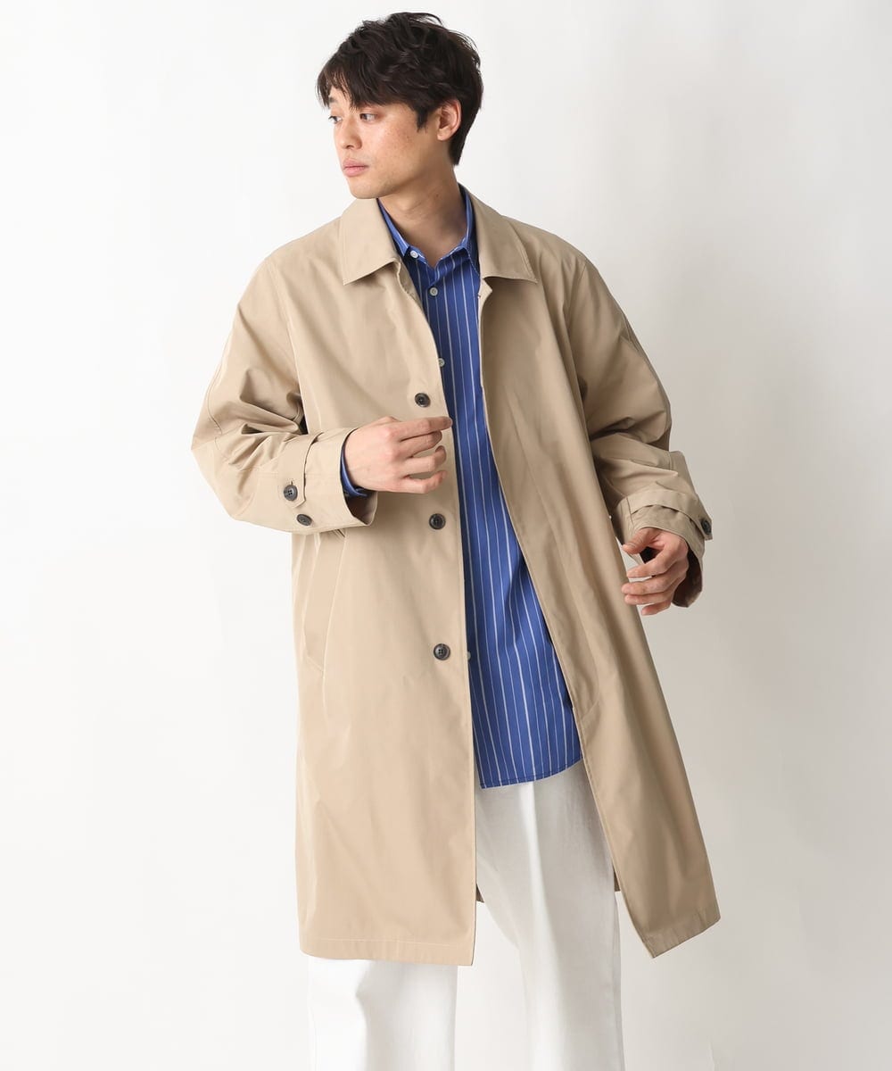 KHUEV01149 a.v.v MEN(アー・ヴェ・ヴェ) 【ON/OFF兼用】ステンカラーコート ベージュ