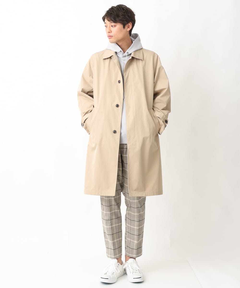 KHUEV01149 a.v.v MEN(アー・ヴェ・ヴェ) 【ON/OFF兼用】ステンカラーコート ベージュ