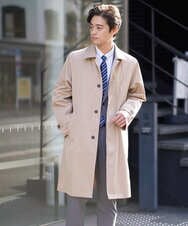 KHUEV01149 a.v.v MEN(アー・ヴェ・ヴェ) 【ON/OFF兼用】ステンカラーコート ベージュ