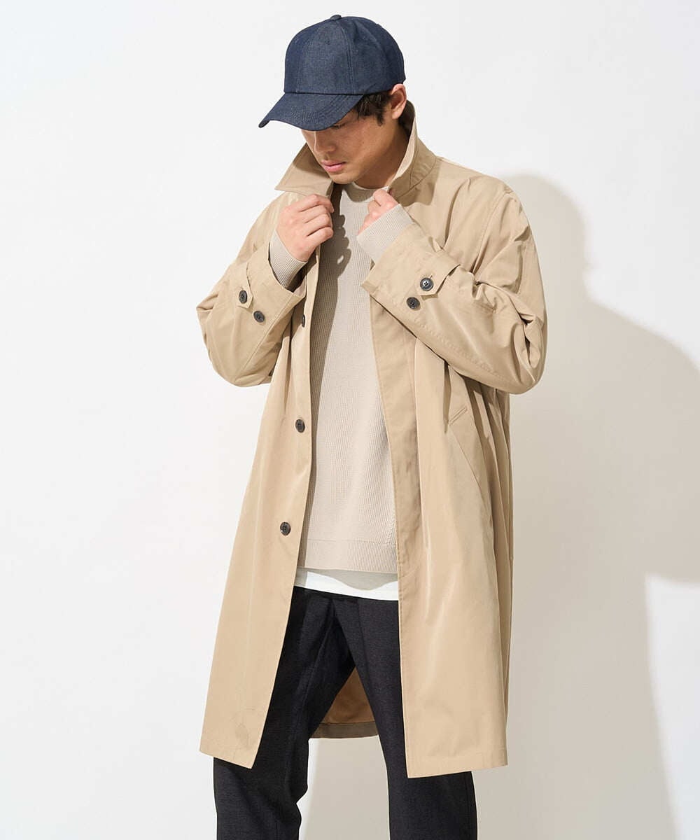 KHUEV01149 a.v.v MEN(アー・ヴェ・ヴェ) 【ON/OFF兼用】ステンカラーコート ベージュ