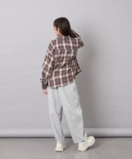 KJBAG07039 a.v.v KIDS(アー・ヴェ・ヴェ) [140-160]【男女兼用】オンブレーチェックシャツ オレンジ