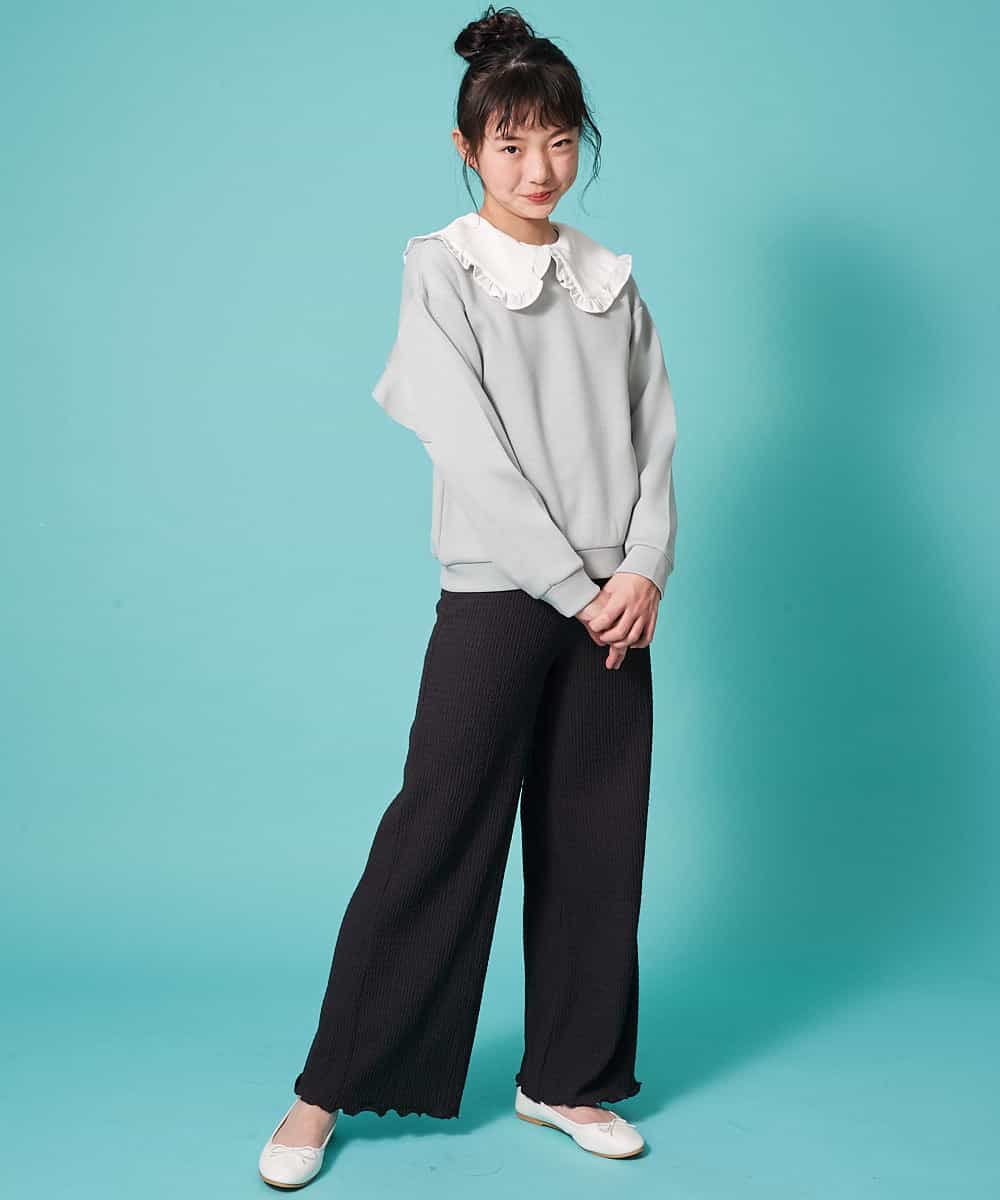 KJBCN20034 a.v.v KIDS(アー・ヴェ・ヴェ) [140-150]ビッグカラーブラウス ブルー
