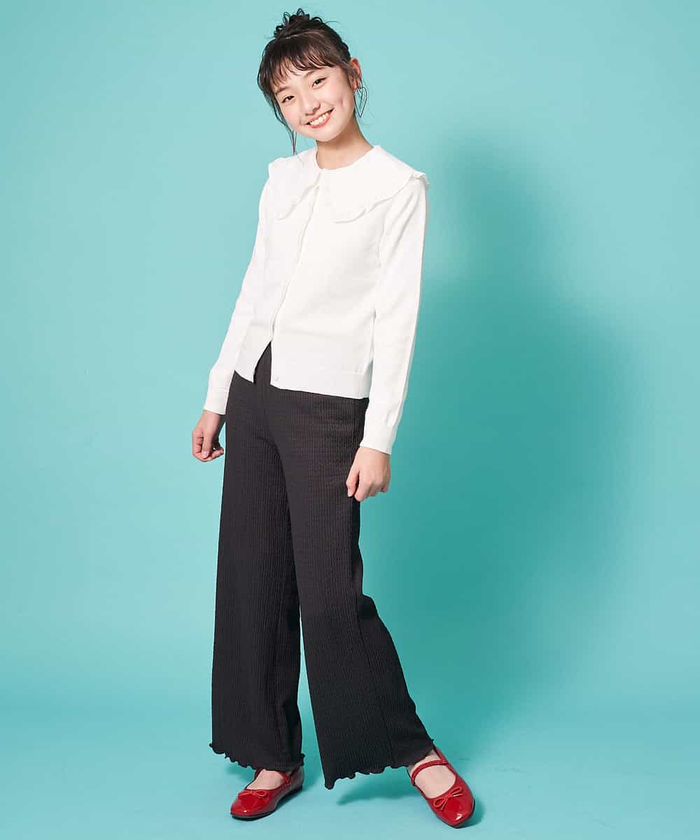 KJBCN20034 a.v.v KIDS(アー・ヴェ・ヴェ) [140-150]ビッグカラーブラウス ブルー