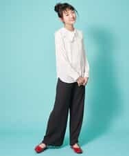 KJBCN20034 a.v.v KIDS(アー・ヴェ・ヴェ) [140-150]ビッグカラーブラウス ブルー