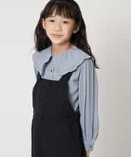 KJBCN20034 a.v.v KIDS(アー・ヴェ・ヴェ) [140-150]ビッグカラーブラウス ブルー