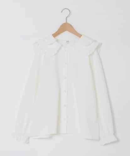 KJBEB29039 a.v.v KIDS [140-150]ダブルフリルカラーブラウス