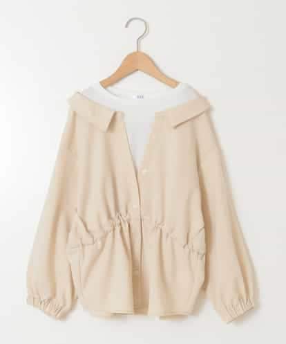 KJBEB41039 a.v.v KIDS [140-150]シャツレイヤードトップス