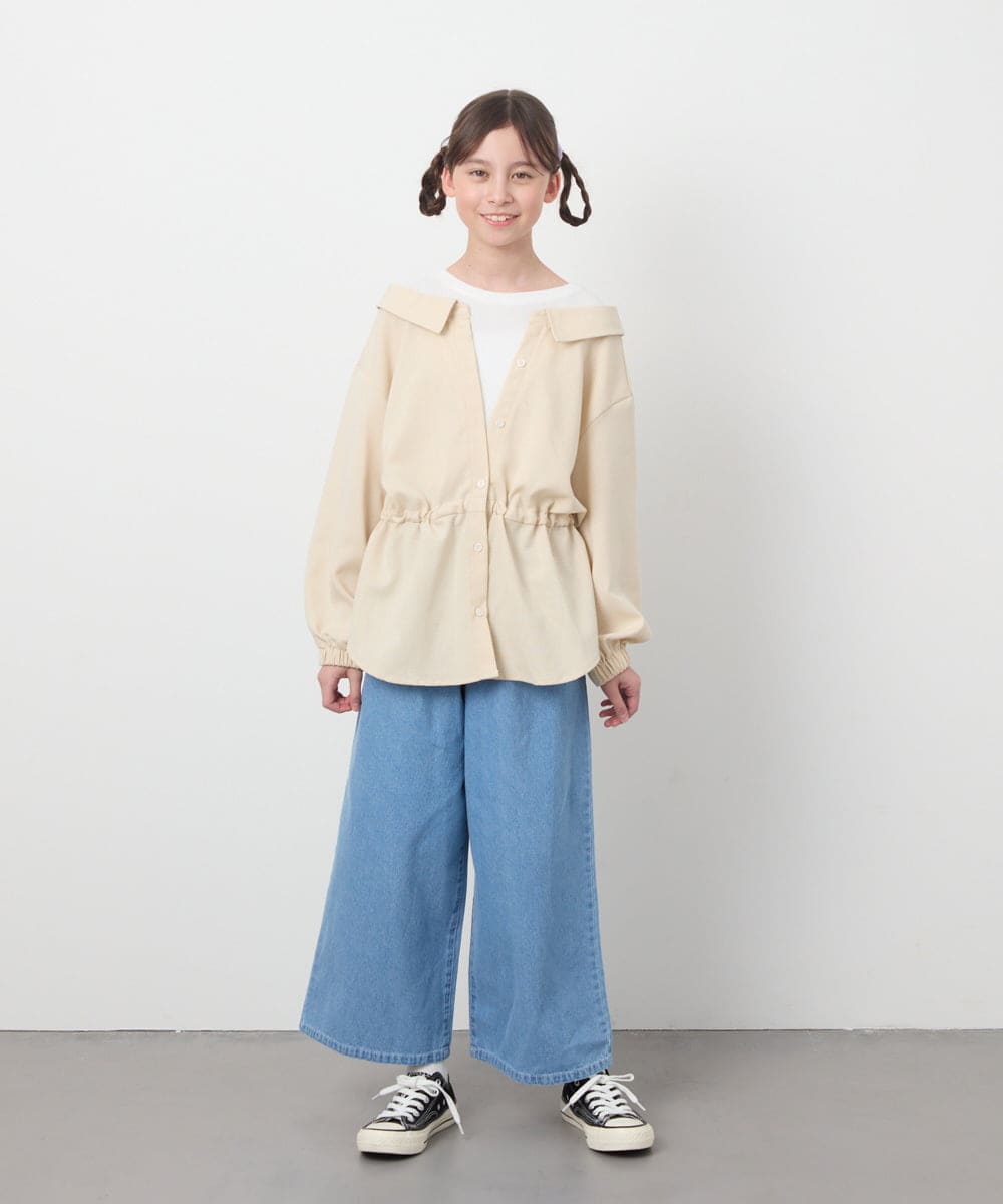 KJBEC41044 a.v.v KIDS(アー・ヴェ・ヴェ) [160]シャツレイヤードトップス ベージュ