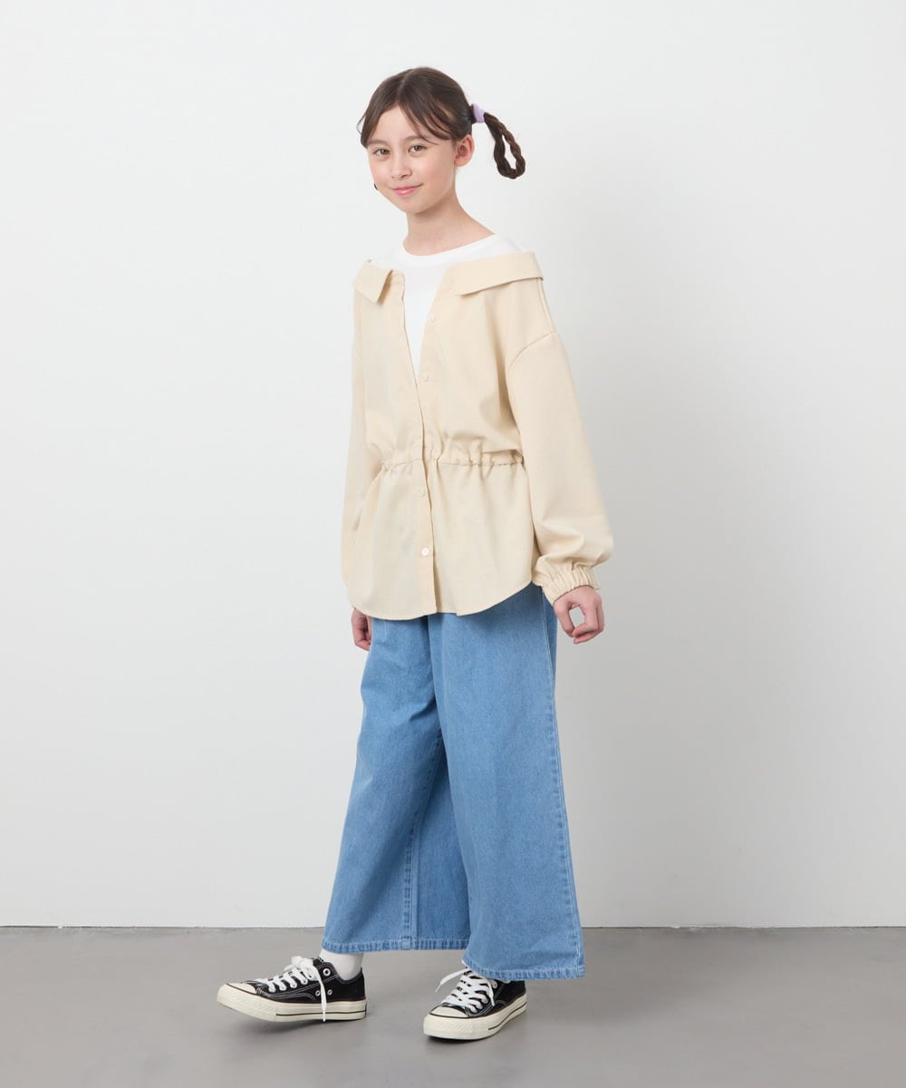 KJBEC41044 a.v.v KIDS(アー・ヴェ・ヴェ) [160]シャツレイヤードトップス ベージュ