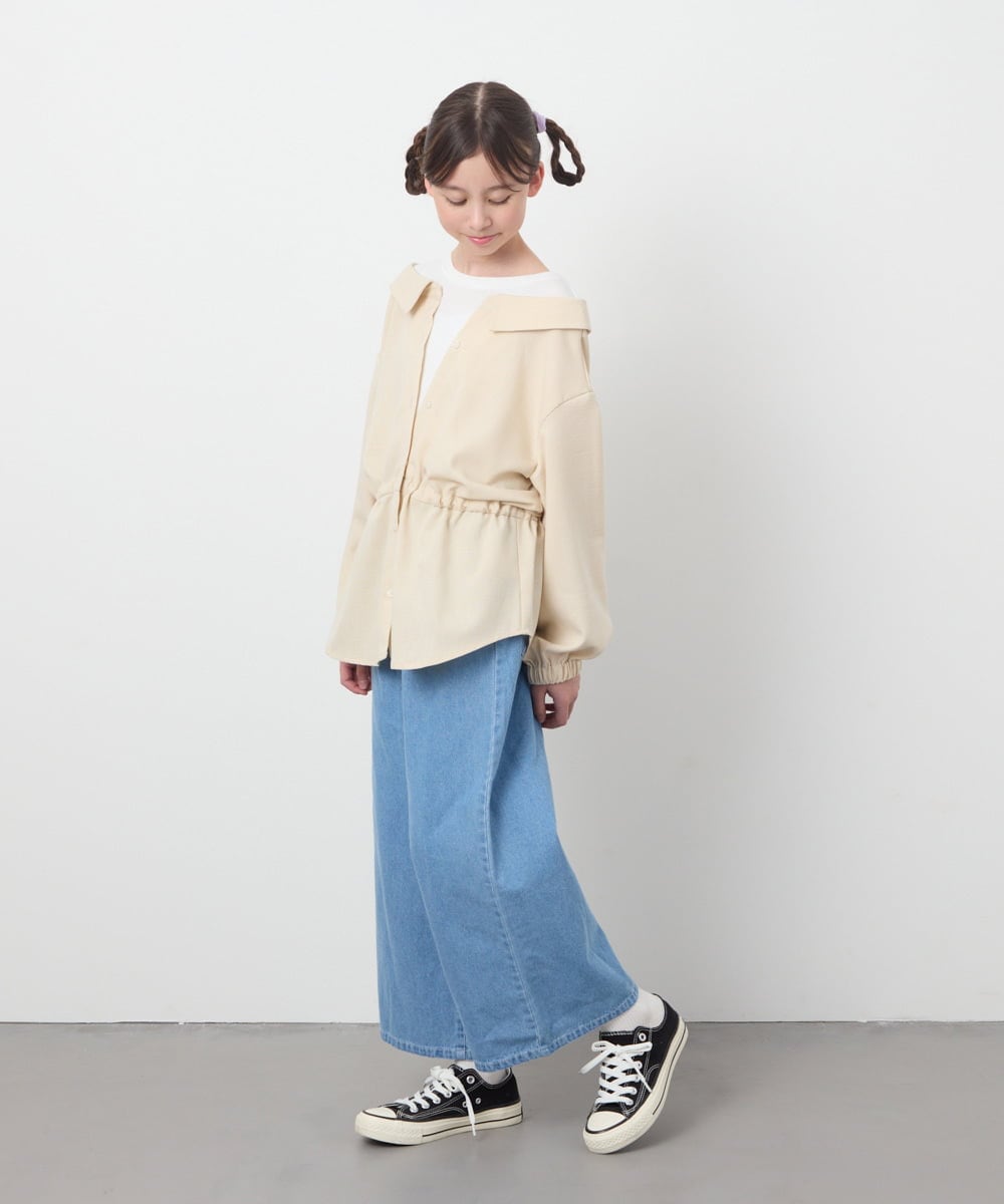 KJBEC41044 a.v.v KIDS(アー・ヴェ・ヴェ) [160]シャツレイヤードトップス ベージュ