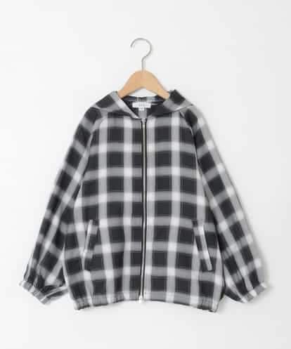 KJBED30049 a.v.v KIDS [130-160]フーディーチェックシャツブルゾン