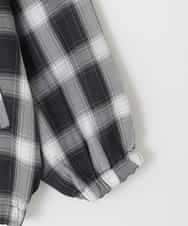 KJBED30049 a.v.v KIDS(アー・ヴェ・ヴェ) [130-160]フーディーチェックシャツブルゾン ブラック