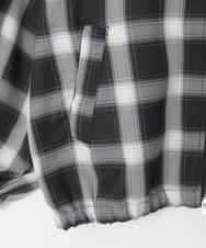 KJBED30049 a.v.v KIDS(アー・ヴェ・ヴェ) [130-160]フーディーチェックシャツブルゾン ブラック