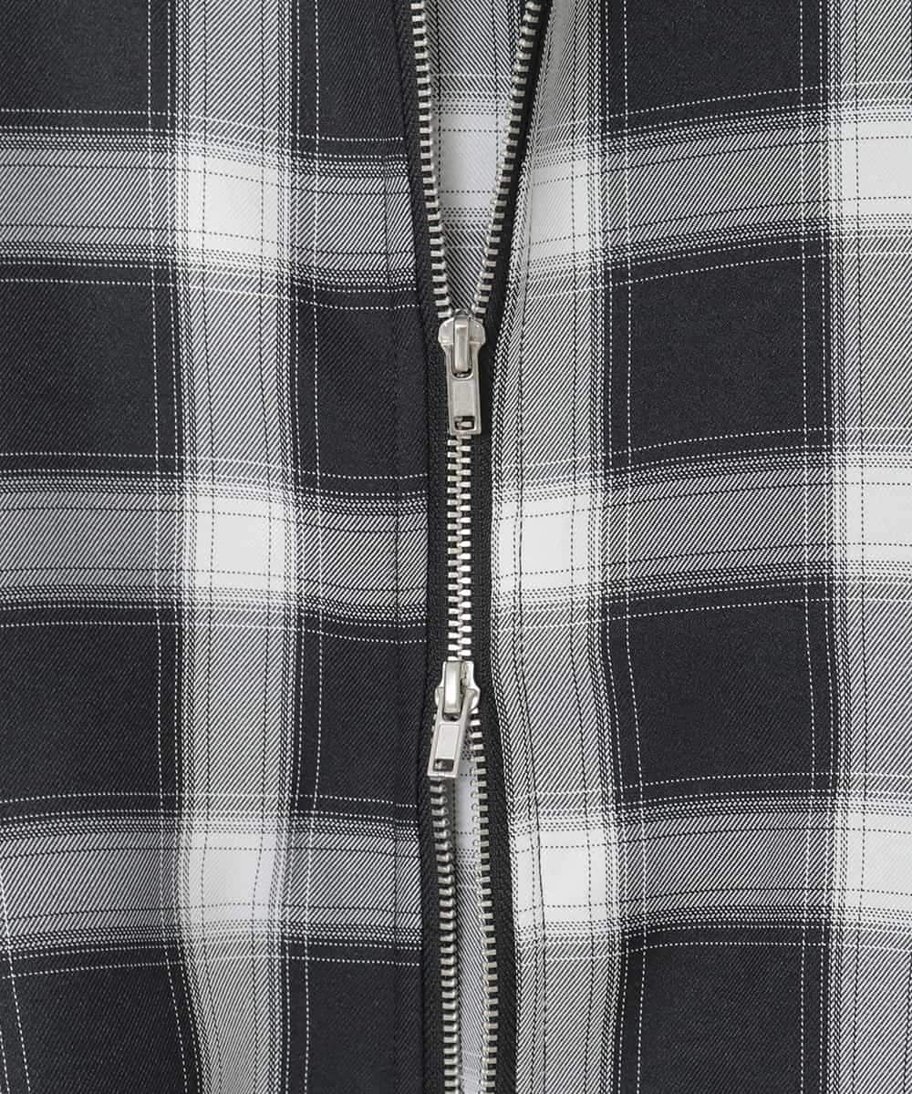 KJBED30049 a.v.v KIDS(アー・ヴェ・ヴェ) [130-160]フーディーチェックシャツブルゾン ブラック