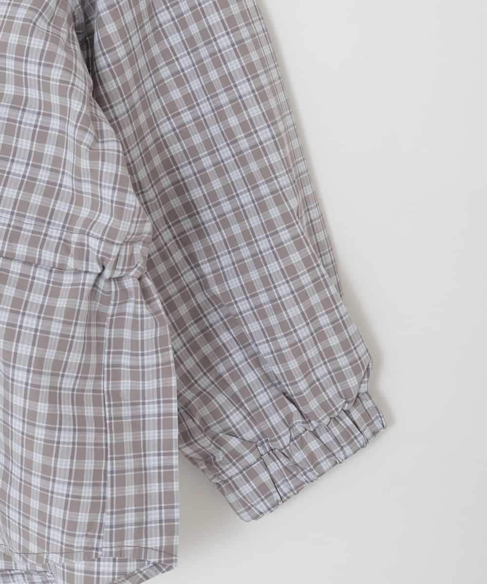 KJBED31039 a.v.v KIDS(アー・ヴェ・ヴェ) [130-160]スプリングチェックレイヤード風ブラウス グレー