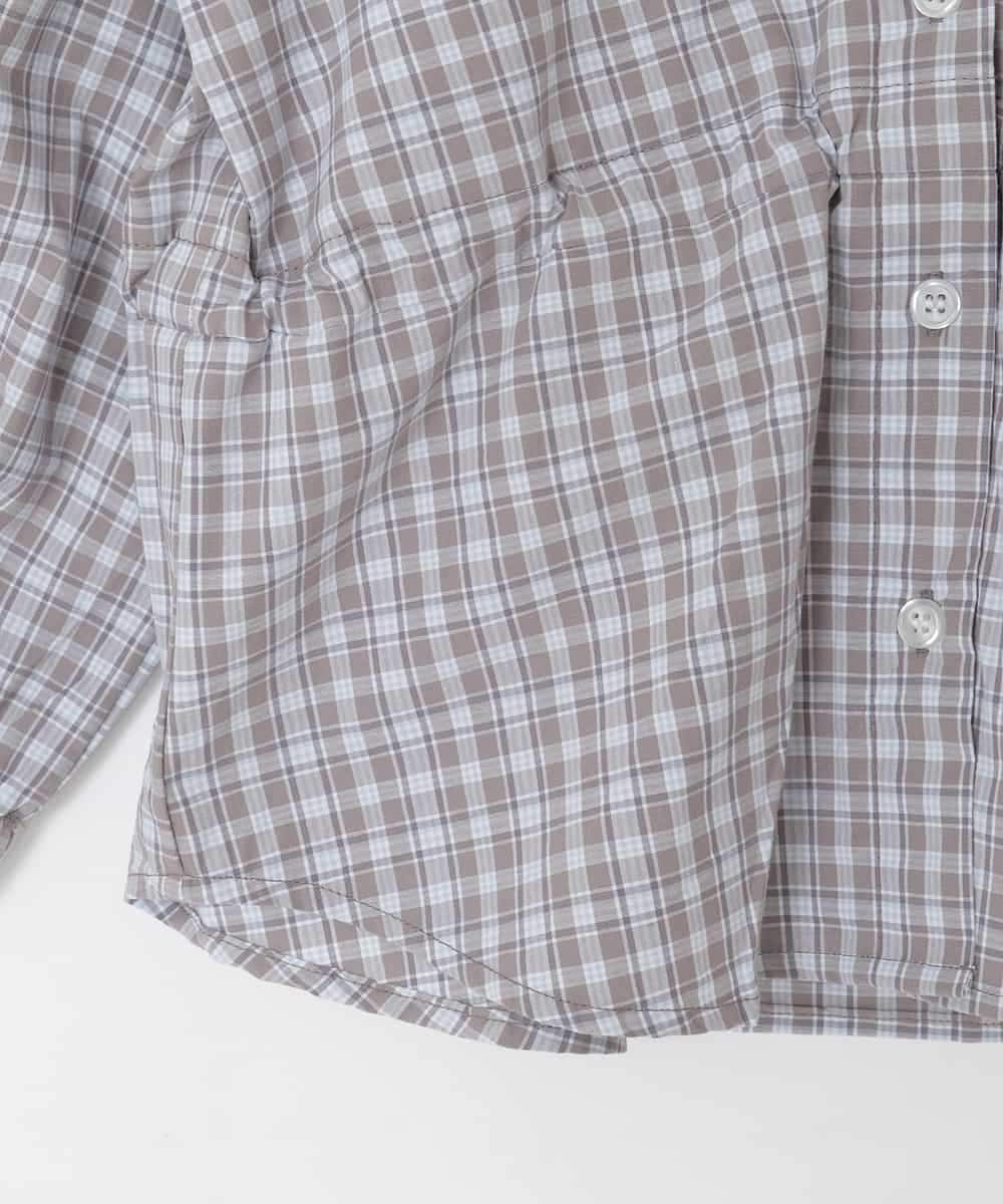 KJBED31039 a.v.v KIDS(アー・ヴェ・ヴェ) [130-160]スプリングチェックレイヤード風ブラウス グレー