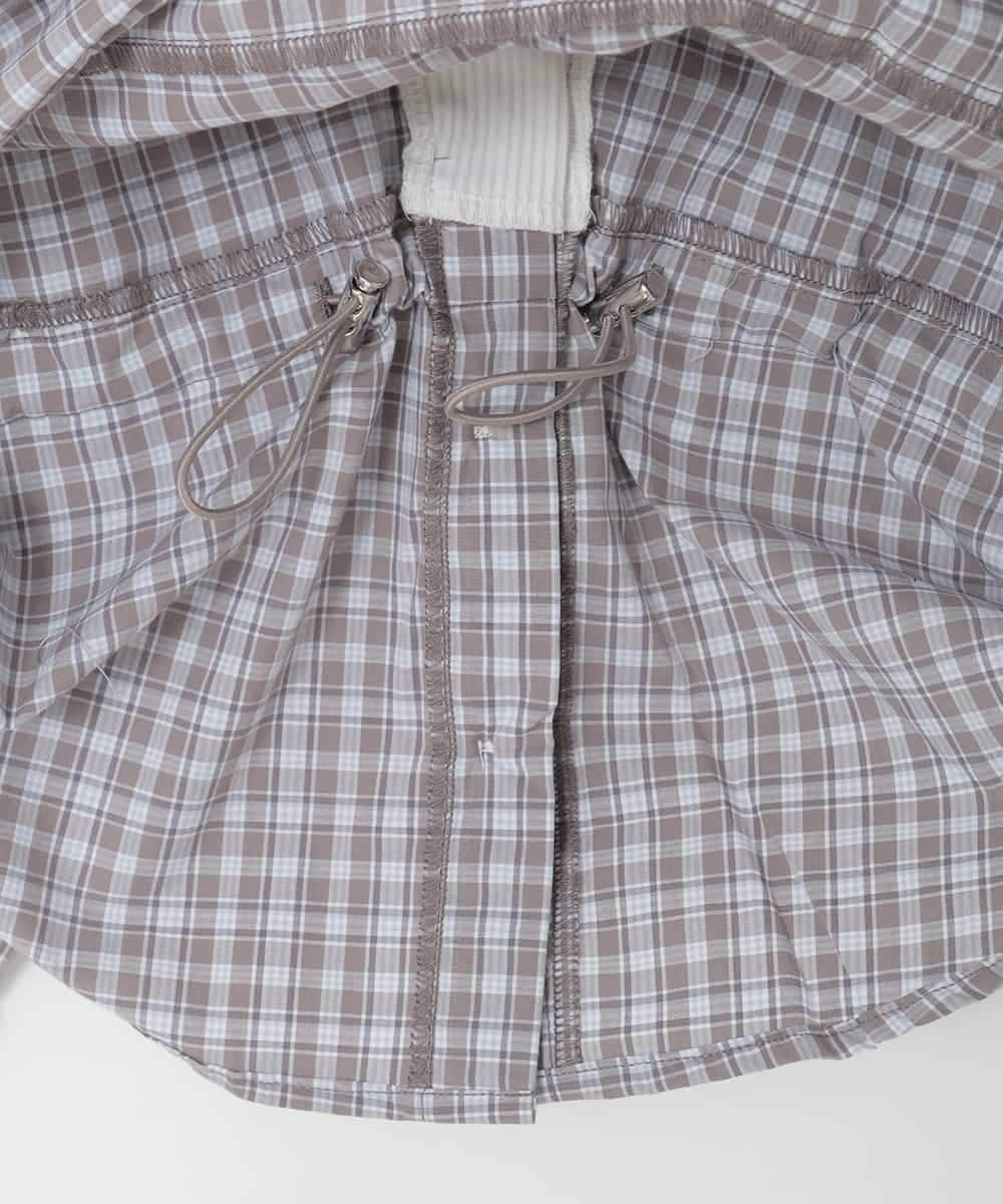 KJBED31039 a.v.v KIDS(アー・ヴェ・ヴェ) [130-160]スプリングチェックレイヤード風ブラウス グレー