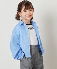 KJBEW30034 a.v.v KIDS(アー・ヴェ・ヴェ) [140-150]クロップドシャツ ライトブルー