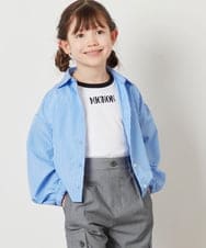 KJBEW30034 a.v.v KIDS(アー・ヴェ・ヴェ) [140-150]クロップドシャツ ライトブルー