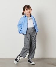 KJBEW30034 a.v.v KIDS(アー・ヴェ・ヴェ) [140-150]クロップドシャツ ライトブルー