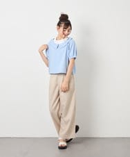 KJBFD40039 a.v.v KIDS(アー・ヴェ・ヴェ) [120-160]半袖レイヤード風シャツ ライトブルー