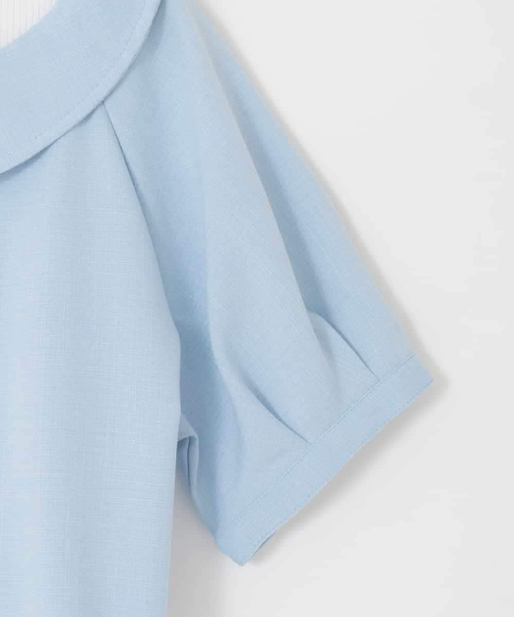 KJBFD40039 a.v.v KIDS(アー・ヴェ・ヴェ) [120-160]半袖レイヤード風シャツ ライトブルー