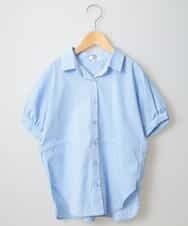 KJBFG13034 a.v.v KIDS(アー・ヴェ・ヴェ) [100-130]ウエストドロストチュニックシャツ[WEB限定サイズ] ブルー