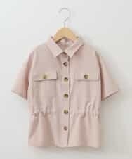 KJBFJ13029 a.v.v KIDS(アー・ヴェ・ヴェ) [100-130]【洗える】サファリシャツ[WEB限定サイズ] ピンク