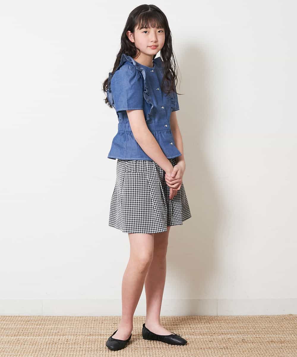 KJBFM36029 a.v.v KIDS(アー・ヴェ・ヴェ) [100-130]フリルデザインブラウス[WEB限定サイズ] ミント