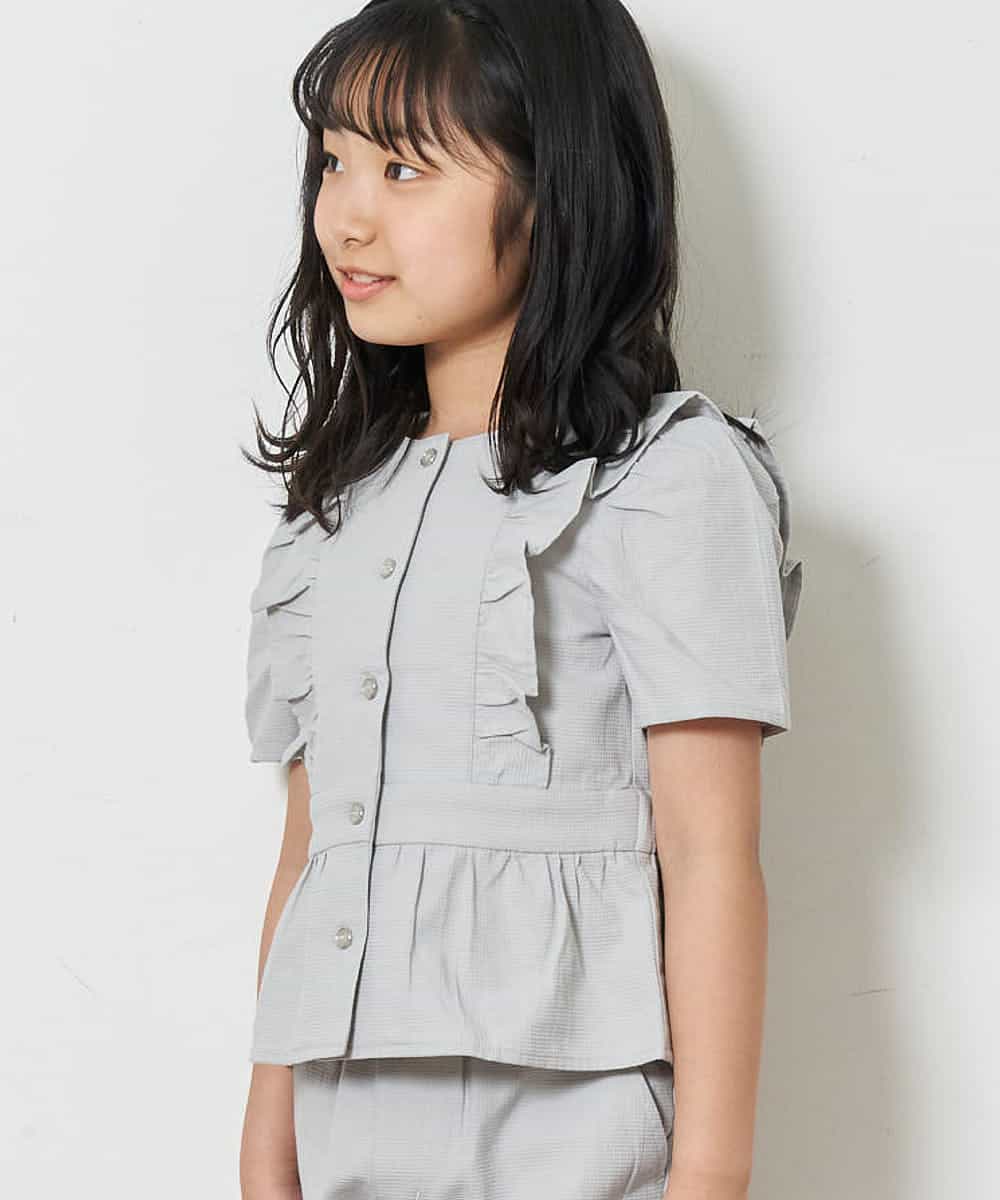 KJBFM36029 a.v.v KIDS(アー・ヴェ・ヴェ) [100-130]フリルデザインブラウス[WEB限定サイズ] ミント