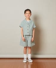 KJBFT42034 a.v.v KIDS(アー・ヴェ・ヴェ) [140-150]オープンカラーシャツ ブラック