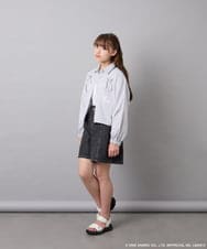 KJBGD57059 a.v.v KIDS(アー・ヴェ・ヴェ) [120-150]【数量限定】[シナモロール＆クロミ]ストライプシャツ ライトグレー