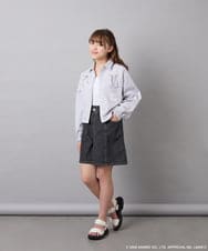 KJBGD57059 a.v.v KIDS(アー・ヴェ・ヴェ) [120-150]【数量限定】[シナモロール＆クロミ]ストライプシャツ ライトグレー