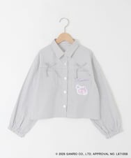 KJBGD57059 a.v.v KIDS(アー・ヴェ・ヴェ) [120-150]【数量限定】[クロミ]ストライプシャツ ライトグレー