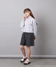 KJBGD57059 a.v.v KIDS(アー・ヴェ・ヴェ) [120-150]【数量限定】[シナモロール＆クロミ]ストライプシャツ ライトグレー