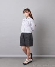 KJBGD57059 a.v.v KIDS(アー・ヴェ・ヴェ) [120-150]【数量限定】[シナモロール＆クロミ]ストライプシャツ ライトグレー