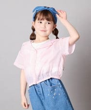 KJBGD59039 a.v.v KIDS(アー・ヴェ・ヴェ) [130-160]シアーシャツ＆タンクセット ピンク