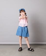 KJBGD59039 a.v.v KIDS(アー・ヴェ・ヴェ) [130-160]シアーシャツ＆タンクセット ピンク