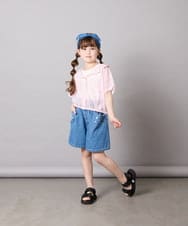KJBGD59039 a.v.v KIDS(アー・ヴェ・ヴェ) [130-160]シアーシャツ＆タンクセット ピンク