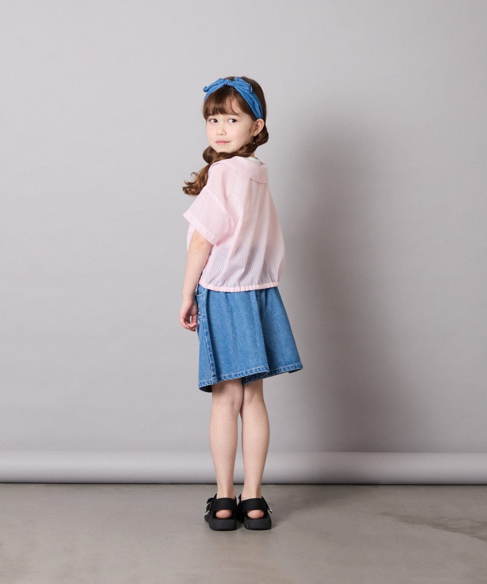 KJBGD59039 a.v.v KIDS(アー・ヴェ・ヴェ) [130-160]シアーシャツ＆タンクセット ピンク