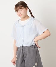 KJBGD59039 a.v.v KIDS(アー・ヴェ・ヴェ) [130-160]シアーシャツ＆タンクセット ブルー
