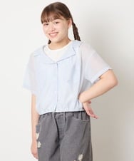 KJBGD59039 a.v.v KIDS(アー・ヴェ・ヴェ) [130-160]シアーシャツ＆タンクセット ブルー