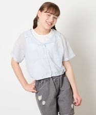 KJBGD59039 a.v.v KIDS(アー・ヴェ・ヴェ) [130-160]シアーシャツ＆タンクセット ブルー