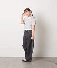 KJBGD59039 a.v.v KIDS(アー・ヴェ・ヴェ) [130-160]シアーシャツ＆タンクセット ブラック