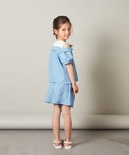 KJBGS03029 a.v.v KIDS(アー・ヴェ・ヴェ) [110-130]オフショルドッキングブラウス ブルー