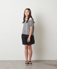 KJBGS03029 a.v.v KIDS(アー・ヴェ・ヴェ) [110-130]オフショルドッキングブラウス ブルー