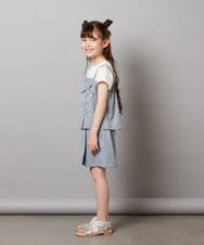KJBGV02039 a.v.v KIDS(アー・ヴェ・ヴェ) [100-130]【セットアップ対応】レースアップドッキングTシャツ ライトブルー